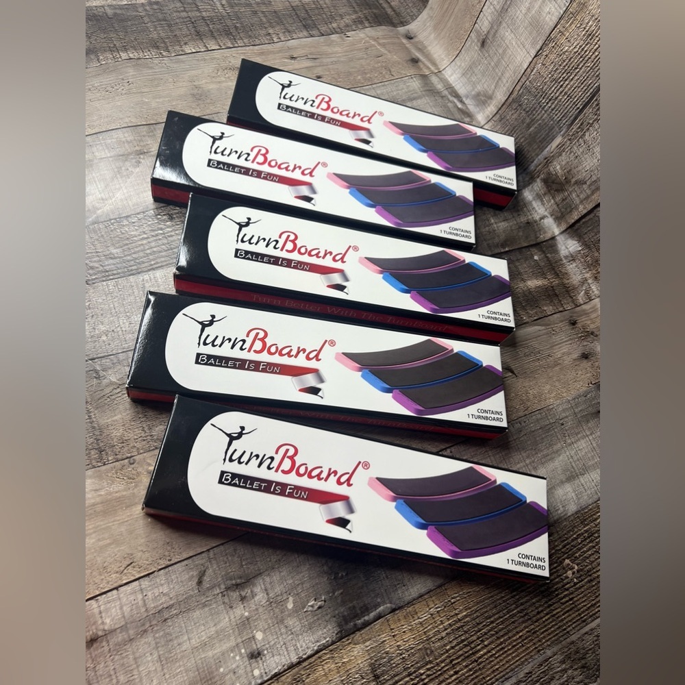 Ballet Is Fun TurnBoard - lot of 5 (2 Pink, 1 Blue, 2 Violet Glitz) - Picture 3 of 11